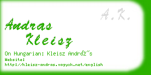 andras kleisz business card